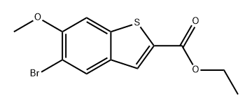 ethyl 5-bromo-6-methoxybenzo[b]thiophene-2-carboxylate Struktur