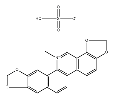 [1,3]Benzodioxolo[5,6-c]-1,3-dioxolo[4,5-i]phenanthridinium, 13-methyl-, sulfate (1:1) Struktur