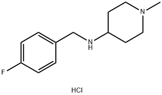 4-Piperidinamine, N-[(4-fluorophenyl)methyl]-1-methyl-, hydrochloride (1:1) Struktur