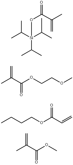 2-Methoxyethyl 2-methyl-2-propenoate polymer with butyl 2-propenoate, methyl 2-methyl-2-propenoate and tris(1-methylethyl)silyl 2-methyl-2-propenoate Struktur