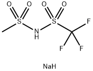 Methanesulphonyl trifluorometanesulphonyl imide, sodium salt Struktur