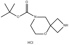 tert-butyl 5-oxa-2,8-diazaspiro[3.5]nonane-8-carboxylate hydrochloride Struktur