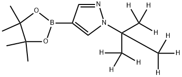 1H-Pyrazole, 1-[1,1-di(methyl-d3)ethyl-2,2,2-d3]-4-(4,4,5,5-tetramethyl-1,3,2-dioxaborolan-2-yl)- Struktur