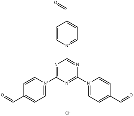 1,1',1''-(1,3,5-triazine-2,4,6-triyl)tris(4-formylpyridin-1-ium) chloride（1:3） Struktur