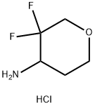 2H-Pyran-4-amine, 3,3-difluorotetrahydro-, hydrochloride (1:1) Struktur