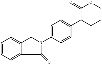 Benzeneacetic acid, 4-(1,3-dihydro-1-oxo-2H-isoindol-2-yl)-α-ethyl-, methyl ester Struktur