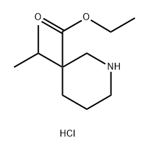 ethyl 3-(propan-2-yl)piperidine-3-carboxylate hydrochloride Struktur