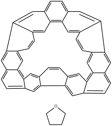 (6,6)Carbon Nanobelt Bis(tetrahydrofuran) Adduct Struktur