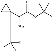 Amino-(1-trifluoromethyl-cyclopropyl)-acetic acid tert-butyl ester Struktur