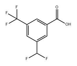 3-(Difluoromethyl)-5-(trifluoromethyl)benzoic acid Struktur