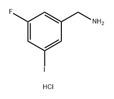 Benzenemethanamine, 3-fluoro-5-iodo-, hydrochloride (1:1) Struktur