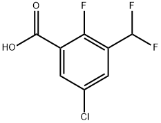 5-Chloro-3-(difluoromethyl)-2-fluorobenzoic acid Struktur