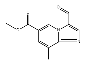 methyl 3-formyl-8-methylimidazo[1,2-a]pyridine-6-carboxylate Struktur