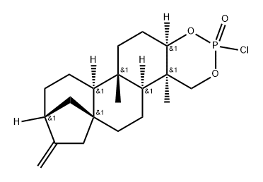 Kaur-16-ene-3α,18-diol, cyclic phosphorochloridate (8CI) Struktur