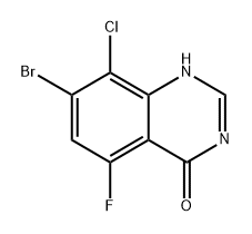 7-bromo-8-chloro-5-fluoroquinazolin-4-ol Struktur