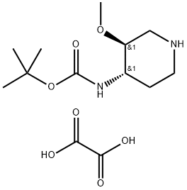 tert-butyl ((3S,4S)-3-methoxypiperidin-4-yl)carbamate hemioxalate Struktur