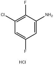 Benzenamine, 3-chloro-2,5-difluoro-, hydrochloride (1:1) Struktur