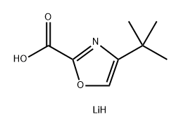 2-Oxazolecarboxylic acid, 4-(1,1-dimethylethyl)-, lithium salt (1:1) Struktur