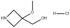 3-Azetidinemethanol, 3-methoxy-, hydrochloride (1:1) Struktur