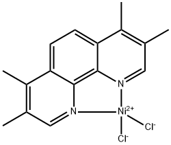 Dichloro(3,4,7,8-tetramethyl-1,10-phenanthroline-κN1,κN10)-Nickel Struktur