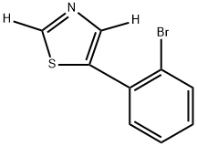 5-(2-bromophenyl)thiazole-2,4-d2 Structure