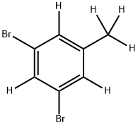 Benzene-1,3,5-d3, 2,4-dibromo-6-(methyl-d3)- Struktur