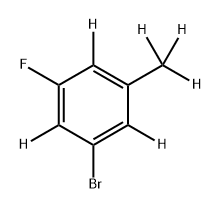 Benzene-1,3,5-d3, 2-bromo-4-fluoro-6-(methyl-d3)- Struktur