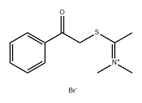 Ethanaminium, N,N-dimethyl-1-[(2-oxo-2-phenylethyl)thio]-, bromide (1:1) Struktur