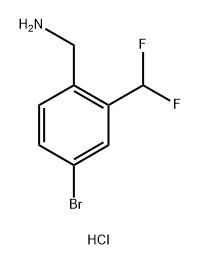 Benzenemethanamine, 4-bromo-2-(difluoromethyl)-, hydrochloride (1:1) Struktur