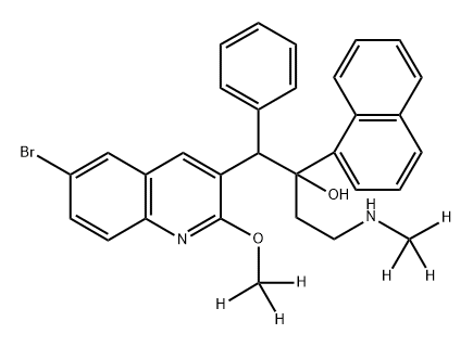 rac-N-Desmethyl Bedaquiline-d6 (Mixture of Diastereomers) Struktur