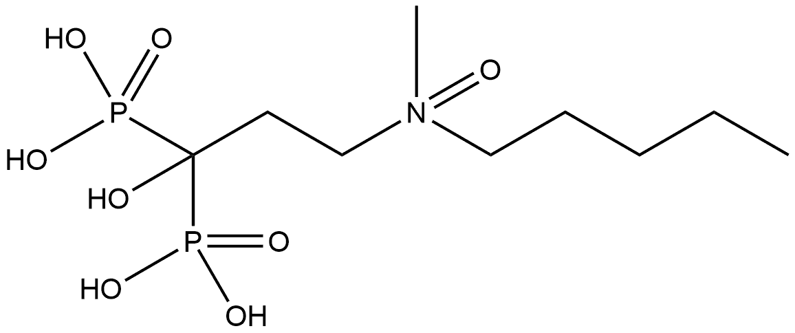 Phosphonic acid, P,P'-[1-hydroxy-3-(methyloxidopentylamino)propylidene]bis- Struktur