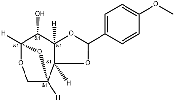 .beta.-D-Galactopyranose, 1,6-anhydro-3,4-O-(4-methoxyphenyl)methylene- Struktur