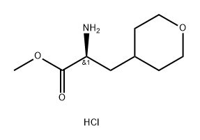 2H-Pyran-4-propanoic acid, α-aminotetrahydro-, methyl ester, hydrochloride (1:1), (αS)- Struktur