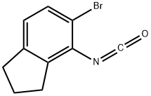 5-bromo-4-isocyanato-2,3-dihydro-1H-indene Struktur