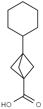 3-cyclohexylbicyclo[1.1.1]pentane-1-carboxylic
acid Struktur