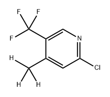 Pyridine, 2-chloro-4-(methyl-d3)-5-(trifluoromethyl)- Struktur