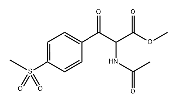 Phenylalanine, N-acetyl-4-(methylsulfonyl)-β-oxo-, methyl ester Struktur