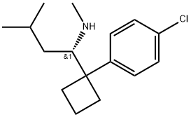 (S)-1-(1-(4-chlorophenyl)cyclobutyl)-N,3-dimethylbutan-1-amine Struktur