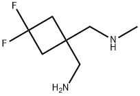 1-(1-(aminomethyl)-3,3-difluorocyclobutyl)-N-methylmethanamine Struktur