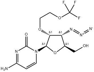 Cytidine, 3'-?azido-?3'-?deoxy-?2'-?O-?[2-?(trifluoromethoxy)?ethyl]?- Struktur