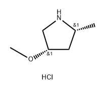 Pyrrolidine, 4-methoxy-2-methyl-, hydrochloride (1:1), (2R,4S)- Struktur