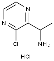 2-Pyrazinemethanamine, 3-chloro-α-methyl-, hydrochloride (1:1) Struktur