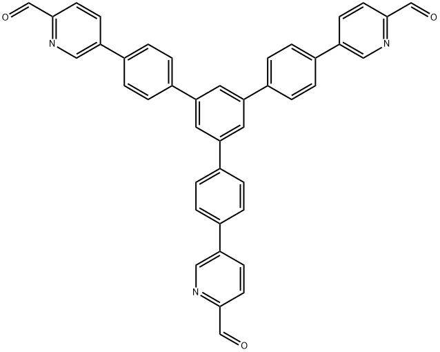 1,3,5-tris[4-(6-formylpyridin-3-yl)phenyl]benzene Struktur