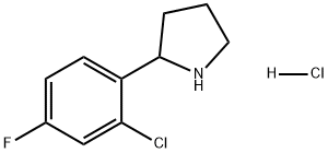 Pyrrolidine, 2-(2-chloro-4-fluorophenyl)-, hydrochloride (1:1) Struktur