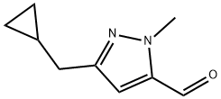 3-(Cyclopropylmethyl)-1-methyl-1H-pyrazole-5-carboxaldehyde Struktur