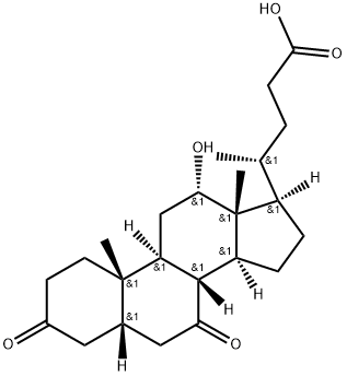 Cholan-24-oic acid, 12-hydroxy-3,7-dioxo-, (5β,12α)- Struktur