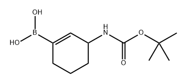 (3-bronic acid-2-enyl)-carbamic acid tert-butyl ester Struktur