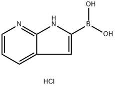 {1H‐pyrrolo[2,3‐b]pyridin‐2‐yl}boronic acid  hydrochloride 結(jié)構(gòu)式