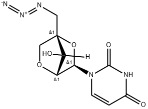 5'-Azido-5'-deoxy-2'-O,4'-C-methyleneuridine Struktur