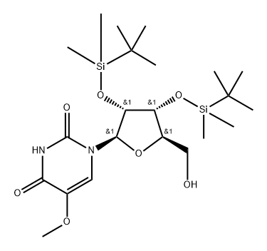 2',3'-Bis(O-(t-butyldimethylsilyl)-5-methoxyuridine Struktur